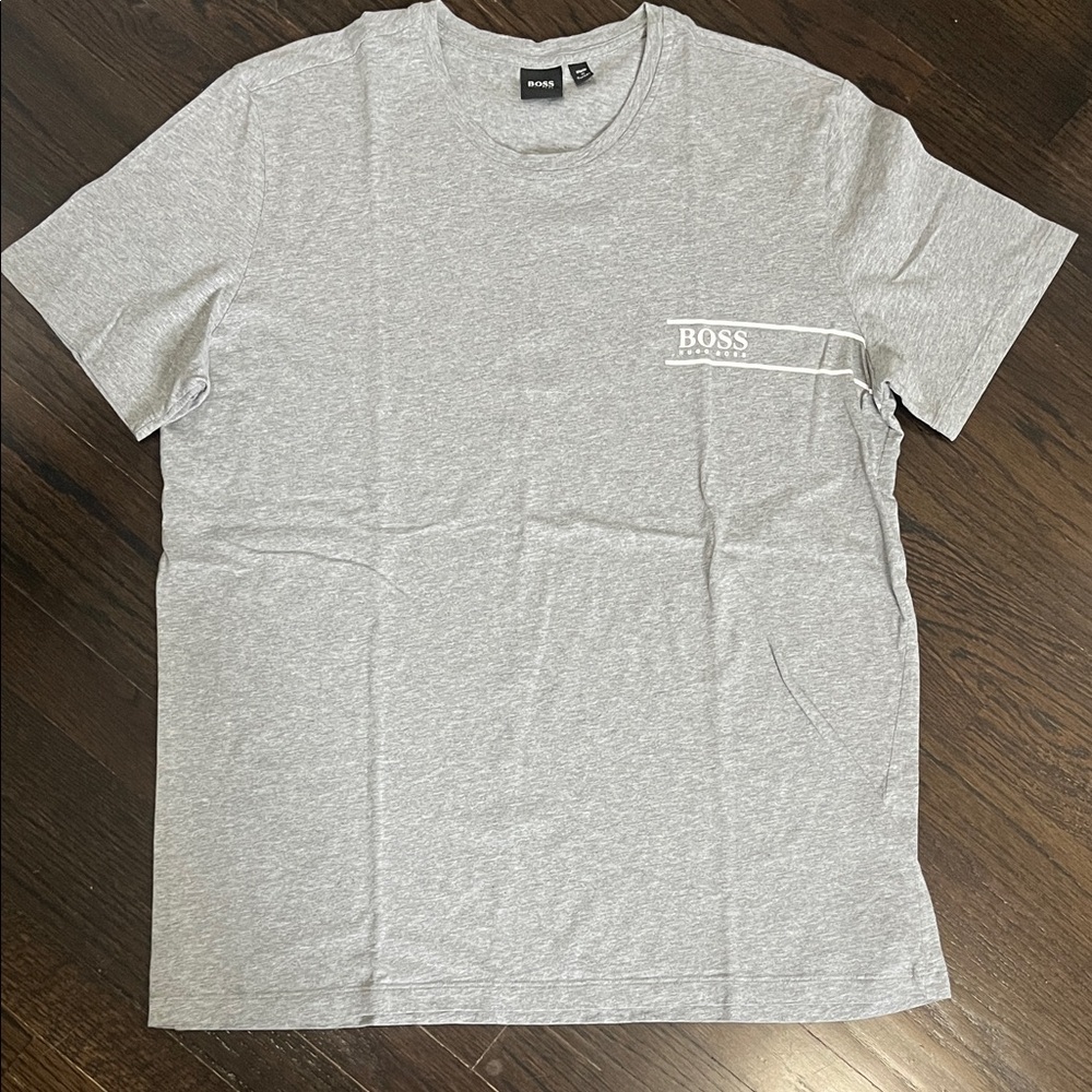 Boss Men's Light Gray Short Sleeve Tee